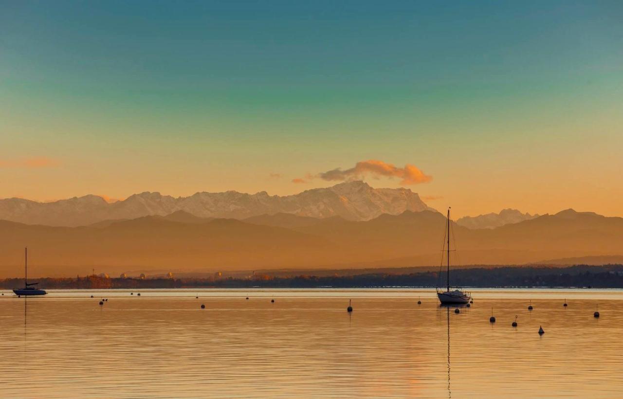 Charmante Ferienwohnung Mit Balkon Im 5-Seen-Land Hechendorf am Pilsensee Dış mekan fotoğraf