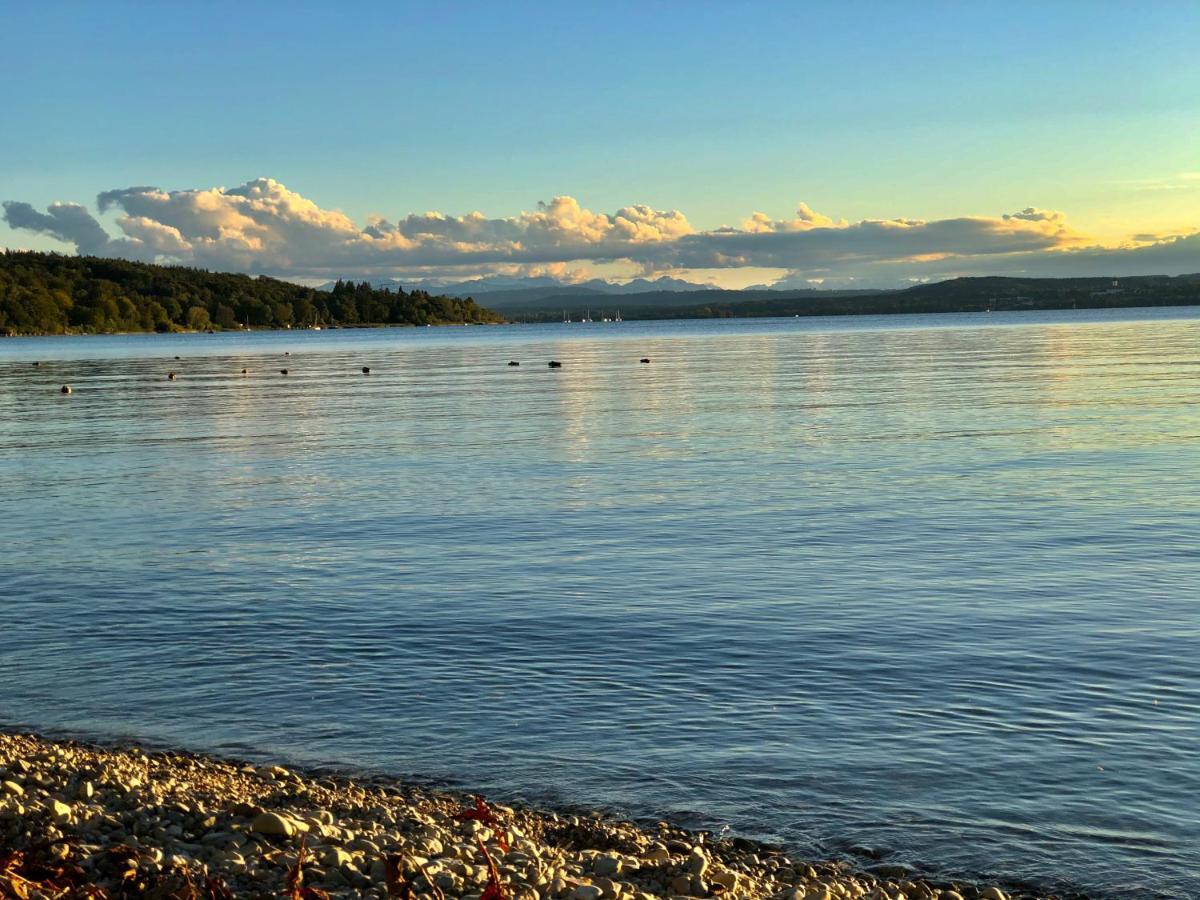 Charmante Ferienwohnung Mit Balkon Im 5-Seen-Land Hechendorf am Pilsensee Dış mekan fotoğraf